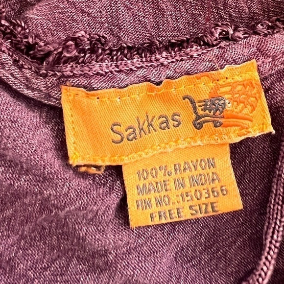 Sakkas Egan Magenta Long Embroidered Caftan Dress Embroidered Sleeves One Size - Picture 14 of 16